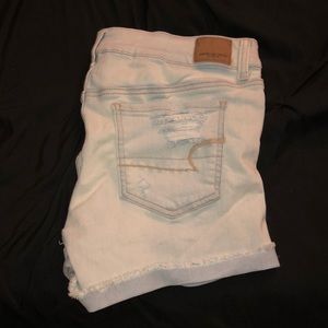 American Eagle light wash midi shorts